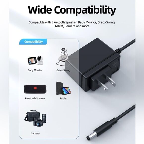 NWT DC 5V 2A Power Cord Supply 10W AC / DC Charger AC Adapter Power Supply - Picture 7 of 8